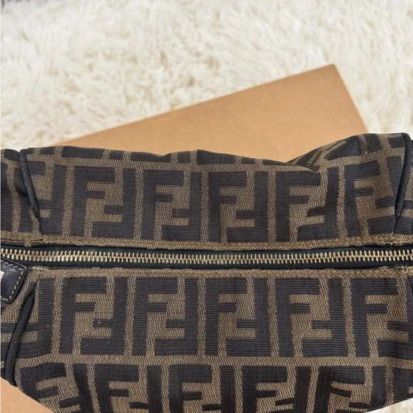 Authentic Fendi Zucca Canvas Handbag/Vanity Bag - Picture 7 of 11
